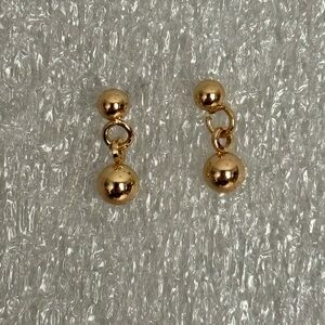 Chic Gold Ball Drop Earrings